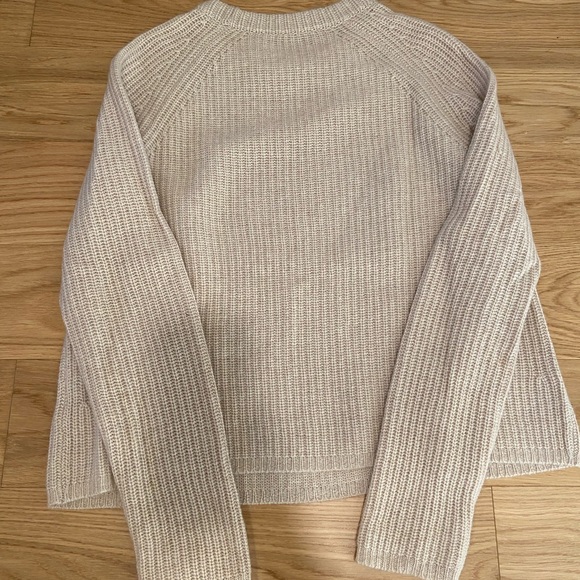 Jenni Kayne beige cashmere fisherman sweater small - Picture 4 of 4
